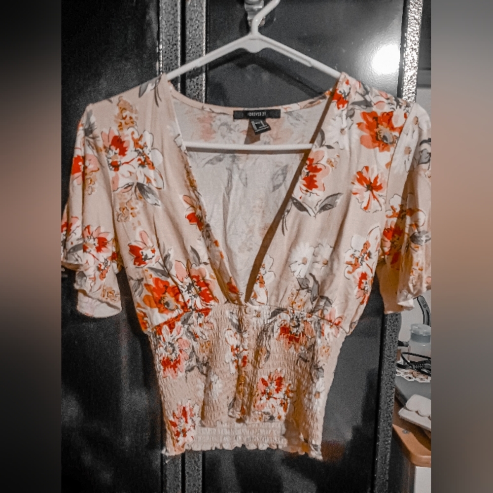 Forever 21 Deep V-neck Blouse
